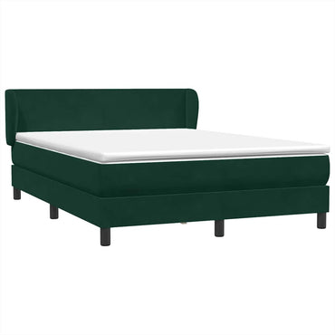 vidaXL Lit coffre avec matelas vert foncé 140x210 cm velours