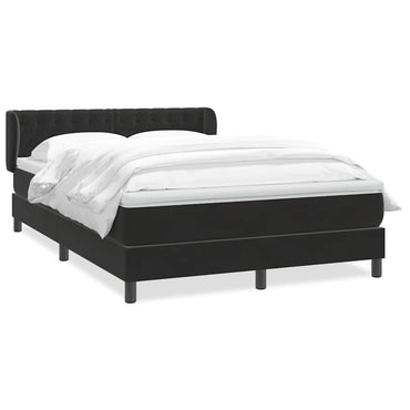 vidaXL Lit coffre avec matelas velours noir 140x220 cm