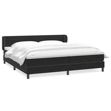 vidaXL Lit coffre avec matelas Noir 200x220 cm Velours