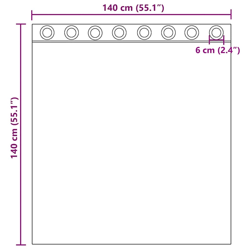 vidaXL Voile Vorhänge mit Ösen 2 Stk. Apfelgrün 140x140 cm