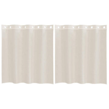 vidaXL Voile Vorhänge mit Ösen 2 Stk. Creme 140x140 cm