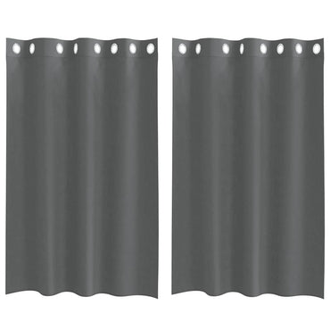 vidaXL Voile Vorhänge mit Ösen 2 Stk. Dunkelgrau 140x175 cm