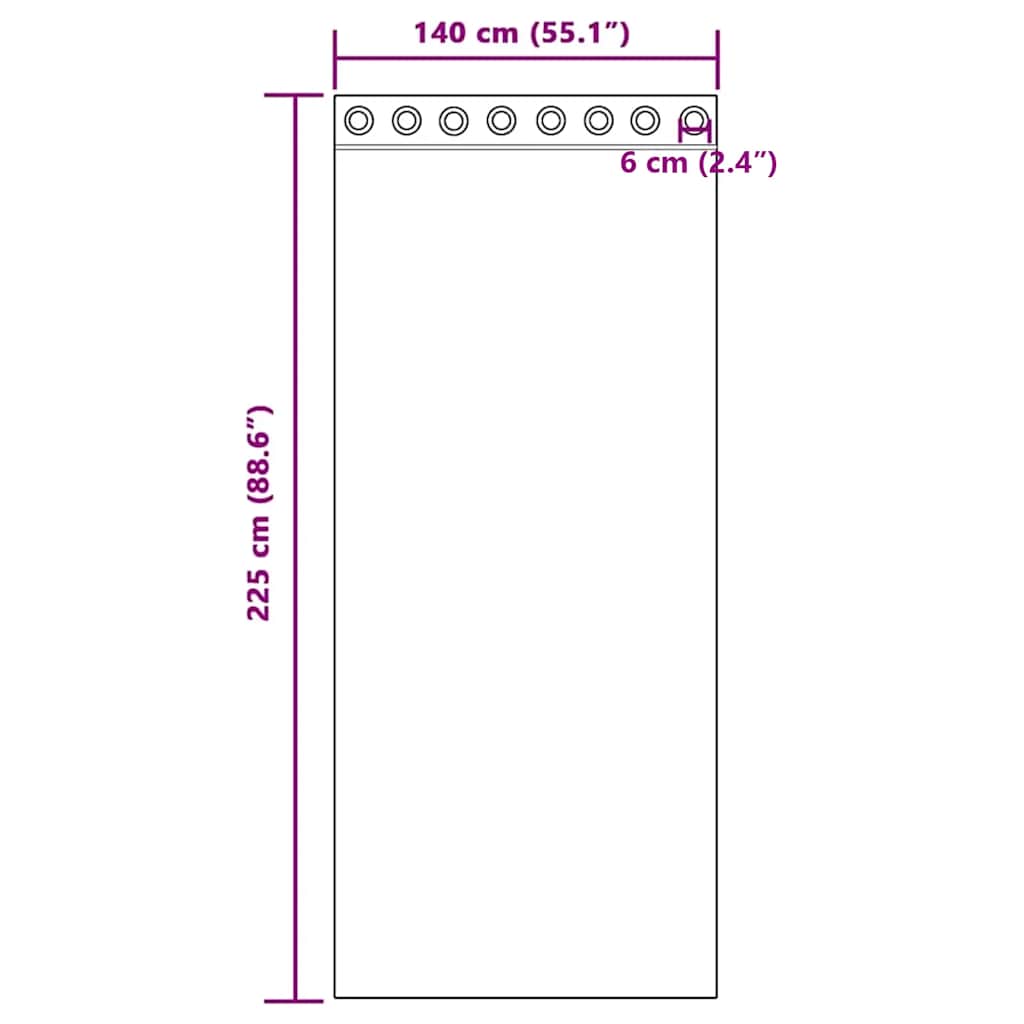 vidaXL Voile Vorhänge mit Ösen 2 Stk. Dunkelgrau 140x225 cm