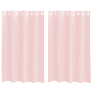vidaXL Voile Vorhänge mit Ösen 2 Stk. Hellrosa 140x175 cm