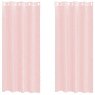 vidaXL Voile Vorhänge mit Ösen 2 Stk. Hellrosa 140x225 cm