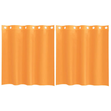 vidaXL Rideaux voilages à œillets 2 pcs Orange 140x140 cm