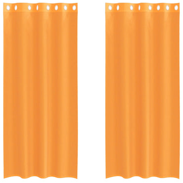 vidaXL Voile Vorhänge mit Ösen 2 Stk. Orange 140x225 cm