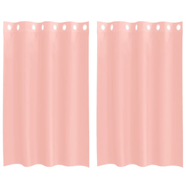 vidaXL Voilages à œillets 2 pcs Rose 140x175 cm