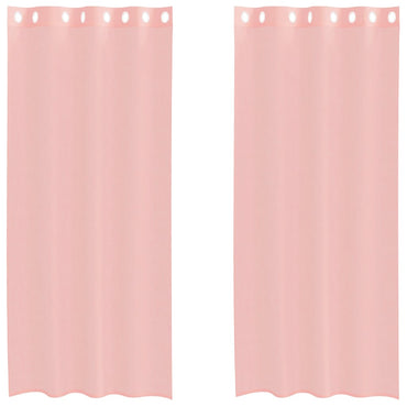 vidaXL Voile Vorhänge mit Ösen 2 Stk. Rosa 140x225 cm