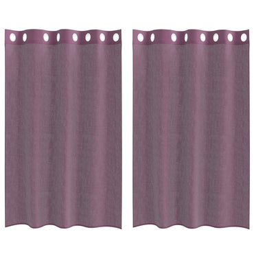 vidaXL Voile Vorhänge mit Ösen 2 Stk. Lila 140x175 cm
