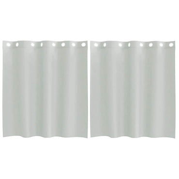 vidaXL Voile Vorhänge mit Ösen 2 Stk. Hellgrau 140x140 cm