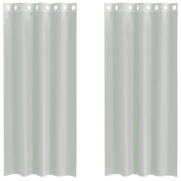 vidaXL Voile Vorhänge mit Ösen 2 Stk. Hellgrau 140x245 cm