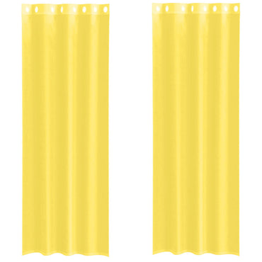 vidaXL Voile Vorhänge mit Ösen 2 Stk. Gelb