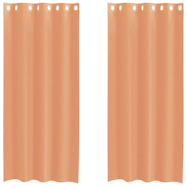 vidaXL Voile Vorhänge mit Ösen 2 Stk. Terrakotta