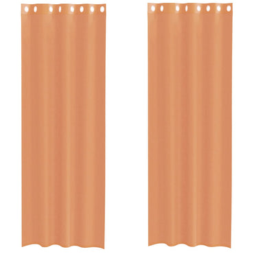 vidaXL Voile Vorhänge mit Ösen 2 Stk. Terrakotta