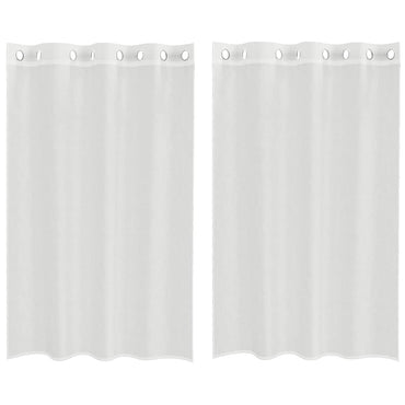 vidaXL Rideaux voilages à œillets 2 pcs Blanc