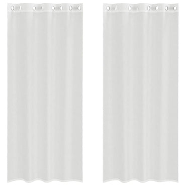 vidaXL Rideaux Voilages à Œillets 2 pcs Blanc