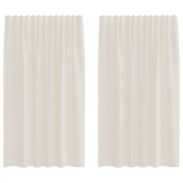 vidaXL Voile Vorhänge mit Stangentaschen 2 Stk. Creme