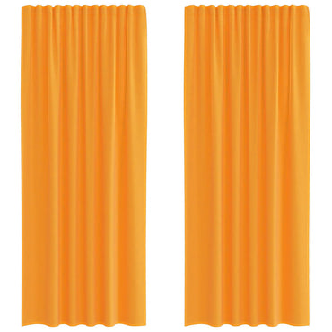 vidaXL Voile Vorhänge mit Stangentaschen 2 Stk. Orange