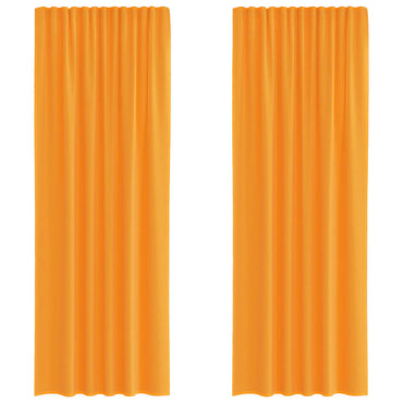vidaXL Voile Vorhänge mit Stangentaschen 2 Stk. Orange