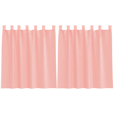 vidaXL Voile Vorhänge mit Stangentaschen 2 Stk. Rosa
