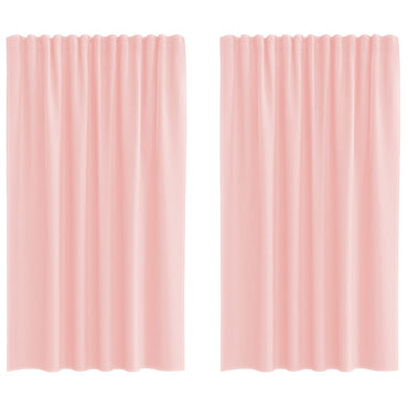 vidaXL Voile Vorhänge mit Stangentaschen 2 Stk. Rosa