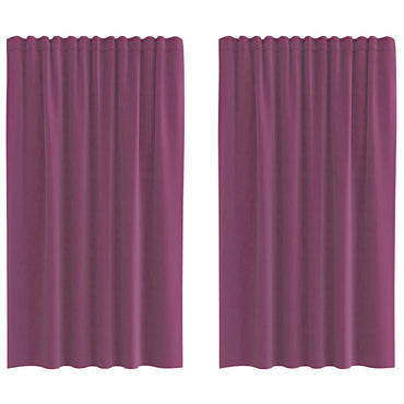 vidaXL Voile Vorhänge mit Stangentaschen 2 Stk. Lila
