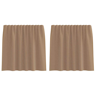 vidaXL Voile Vorhänge mit Stangentaschen 2 Stk. Hellbraun