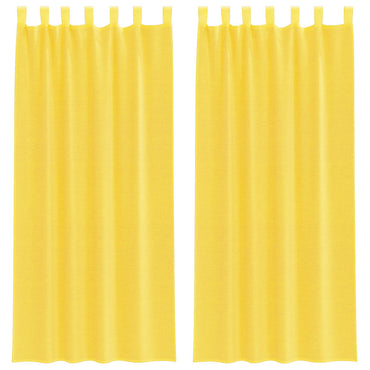 vidaXL Voile Vorhänge mit Stangentaschen 2 Stk. Gelb