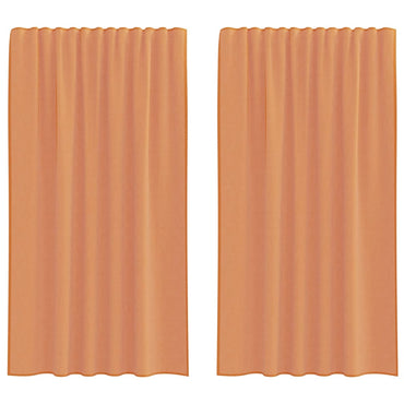 vidaXL Voile Vorhänge mit Stangentaschen 2 Stk. Terrakotta