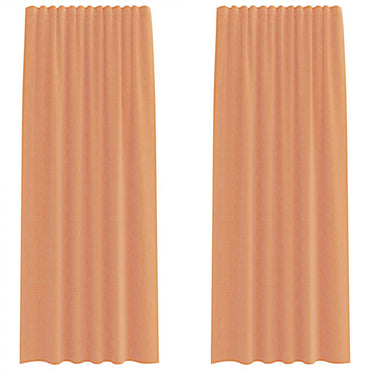vidaXL Voile Vorhänge mit Stangentaschen 2 Stk. Terrakotta