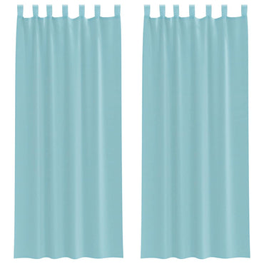 vidaXL Voile Vorhänge mit Stangentaschen 2 Stk. Türkis