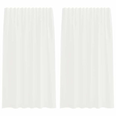 vidaXL Voile Vorhänge mit Stangentaschen 2 Stk. Weiß