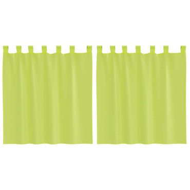 vidaXL Rideaux voiles à nouettes 2 pcs. Vert pomme