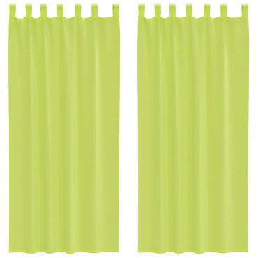 vidaXL Voile Vorhänge mit Lasche 2 Stk. Apfelgrün