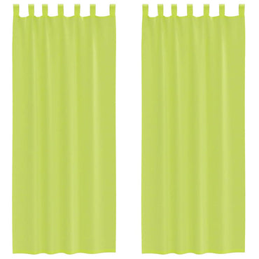 vidaXL Voile Vorhänge mit Lasche 2 Stk. Apfelgrün
