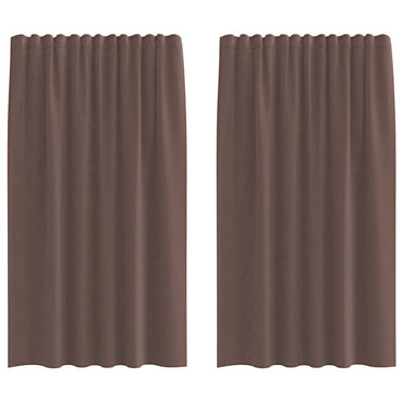 vidaXL Voile Vorhänge mit Lasche 2 Stk. Braun