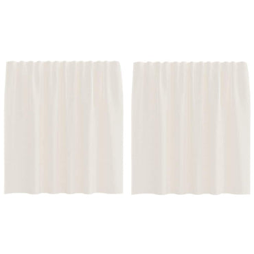 vidaXL Voile Vorhänge mit Lasche 2 Stk. Creme