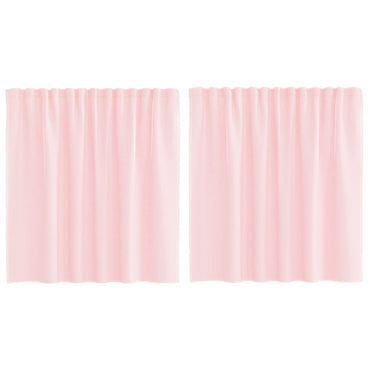vidaXL Voile Vorhänge mit Schlaufen 2 Stk. Hellrosa 140x140 cm