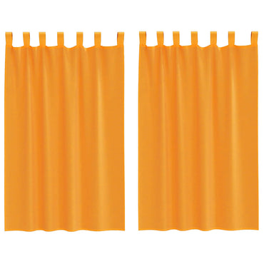 vidaXL Voile Vorhänge mit Schlaufen 2 Stk. Orange 140x175 cm