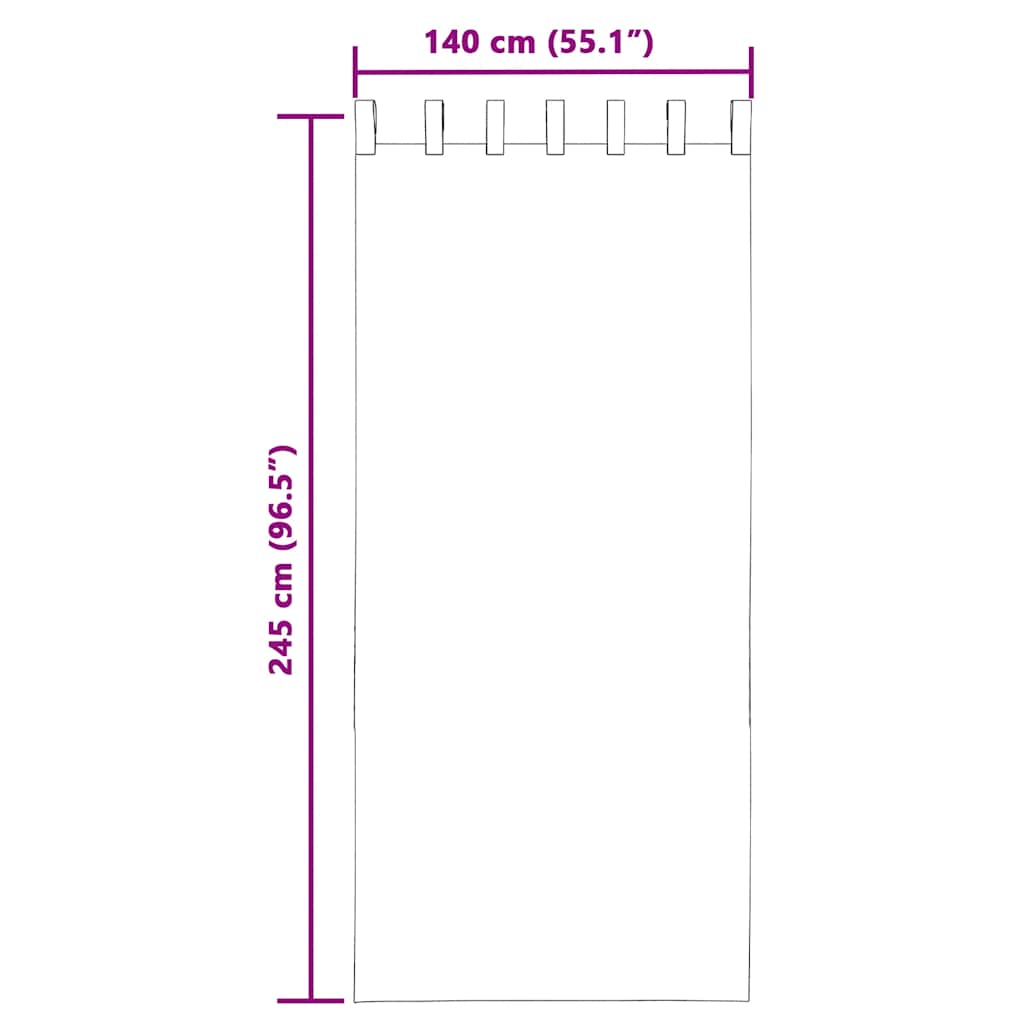 vidaXL Voile Vorhänge mit Schlaufen 2 Stk. Orange 140x245 cm