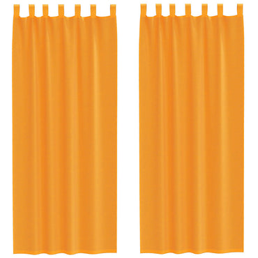 vidaXL Voile Vorhänge mit Schlaufen 2 Stk. Orange 140x260 cm