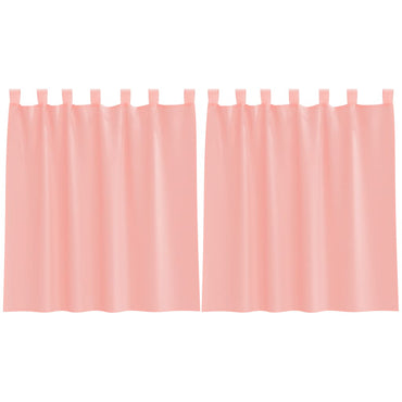 vidaXL Voile Vorhänge mit Schlaufen 2 Stk. Rosa 140x140 cm
