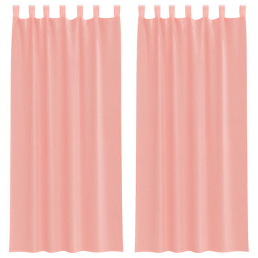 vidaXL Voile Vorhänge mit Schlaufen 2 Stk. Rosa 140x225 cm