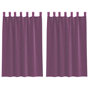 vidaXL Voile Vorhänge mit Schlaufen 2 Stk. Violett 140x175 cm