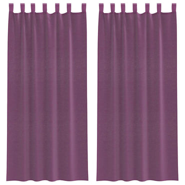vidaXL Voile Vorhänge mit Schlaufen 2 Stk. Lila 140x245 cm