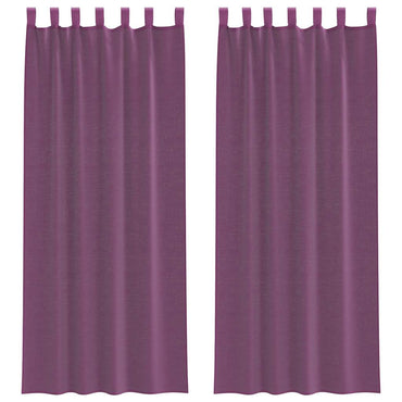vidaXL Voile Vorhänge mit Schlaufen 2 Stk. Lila 140x260 cm
