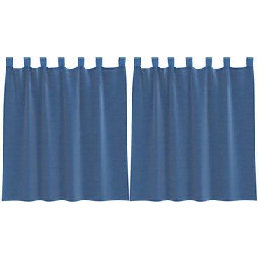 vidaXL Voile Vorhänge mit Schlaufen 2 Stk. Königsblau 140x140 cm