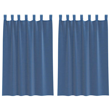 vidaXL Voile Vorhänge mit Schlaufen 2 Stk. Königsblau 140x175 cm