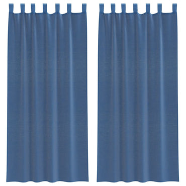 vidaXL Voile Vorhänge mit Schlaufen 2 Stk. Königsblau 140x245 cm
